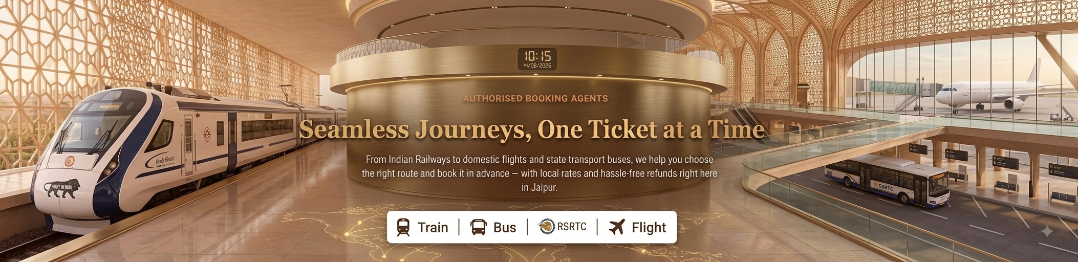 Seamless Journeys, One Ticket at a Time — train, bus and flight booking with Arihant Tour And Travels