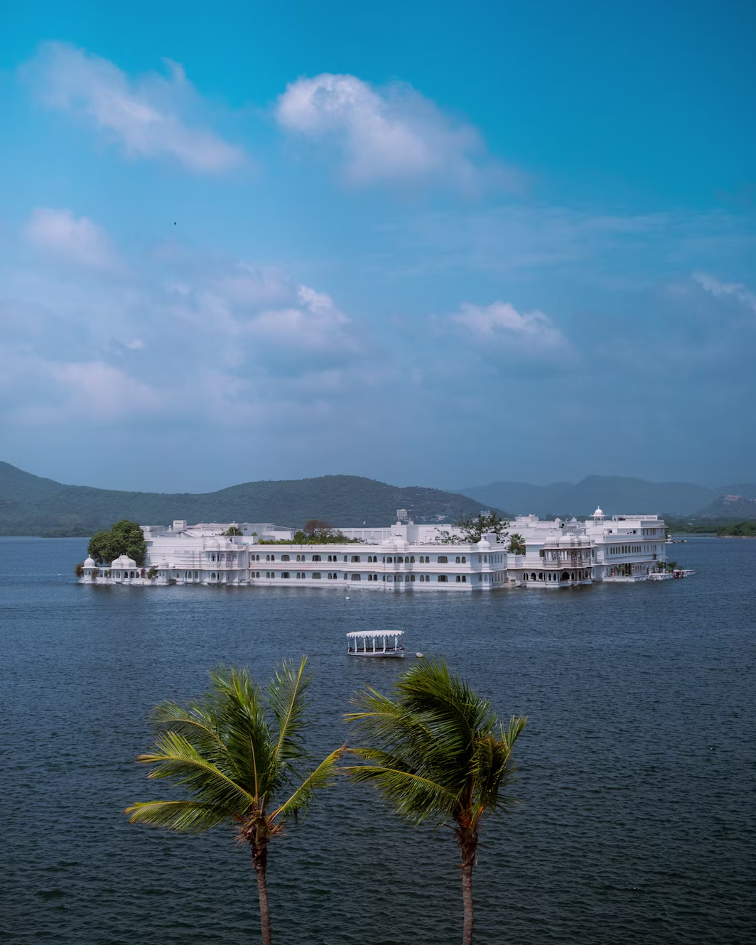Lake palace at sunset
